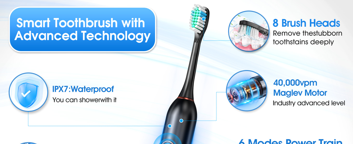 Cemobene Sonic Electric Toothbrush 506C Details 3